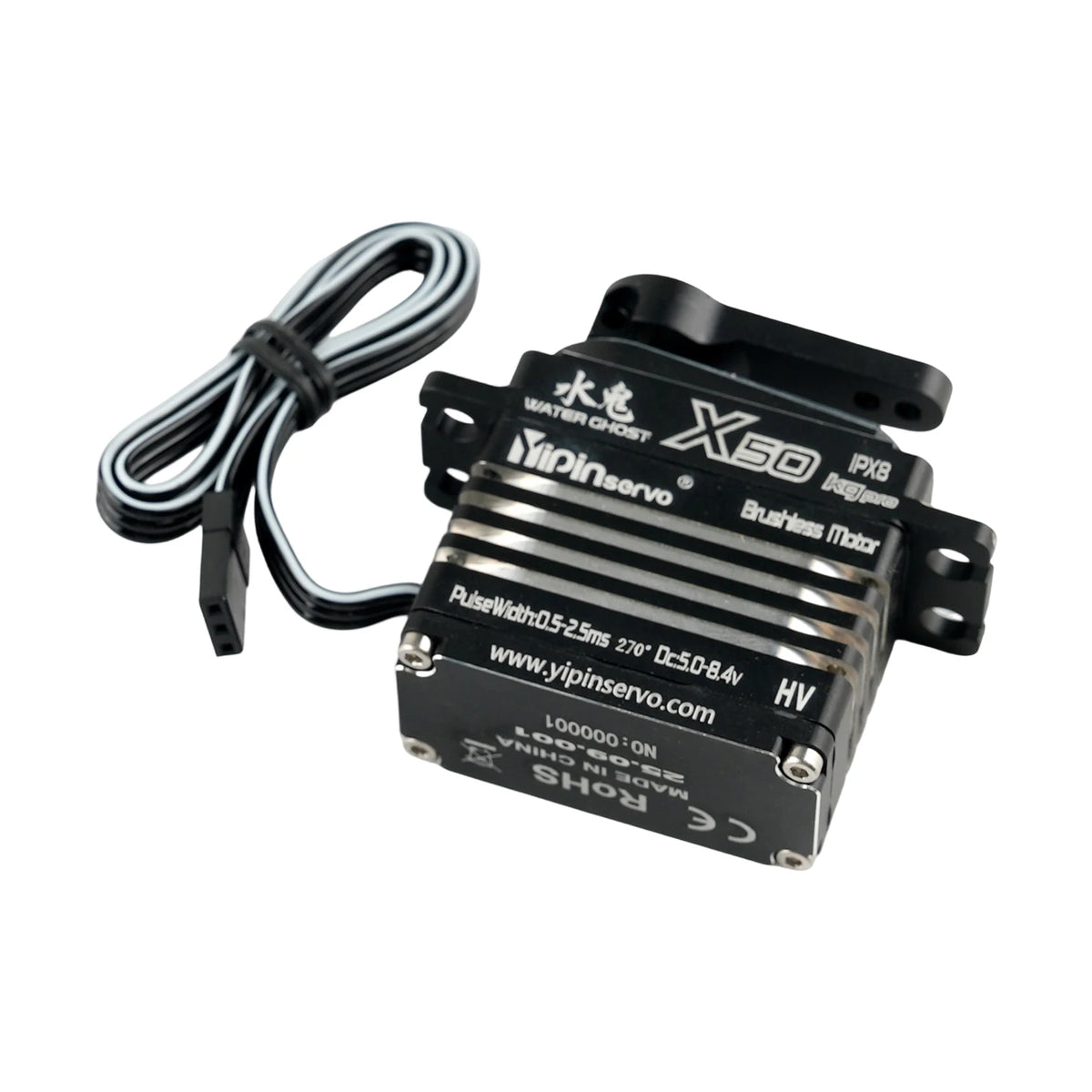 GX Yipin X50 Pro 50KG HV Servo Waterproof IPX8 Digital Brushless Motor for 1/8 1/10 RC Cars/Crawlers 25T Metal Arm Gear 180/270
