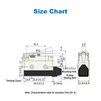CNTD CZ‑7120 Limit Micro Switch TZ AZ‑7120 Equivalent High Roller Short Lever 10A 250V 1NO 1NC IP64 Snap Action 100% GENUINE