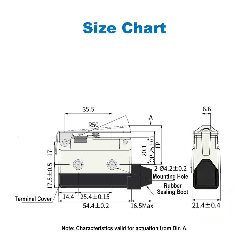 CNTD CZ‑7120 Limit Micro Switch TZ AZ‑7120 Equivalent High Roller Short Lever 10A 250V 1NO 1NC IP64 Snap Action 100% GENUINE