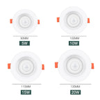5W 10W 15W 20W PIR Motion Sensor Downlight 85-265V Human Infrared Induction LED Spotlight for Entrance Corridor Hallway Stairs