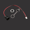 USB Type C 2 Pin Waterproof Female Socket to JST PH 2.0mm 2 Pin Plugs Wire Cable Connector USB-C DIY Charging Port With Nut