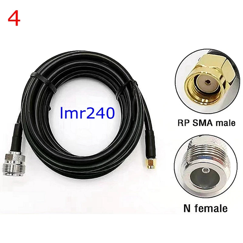 LMR240 50-4 Coax Cable L16 N Male Female To SMA Male Connector N To RPSMA Crimp for LMR-240 Pigtail Jumper 4G 5G LTE Extension