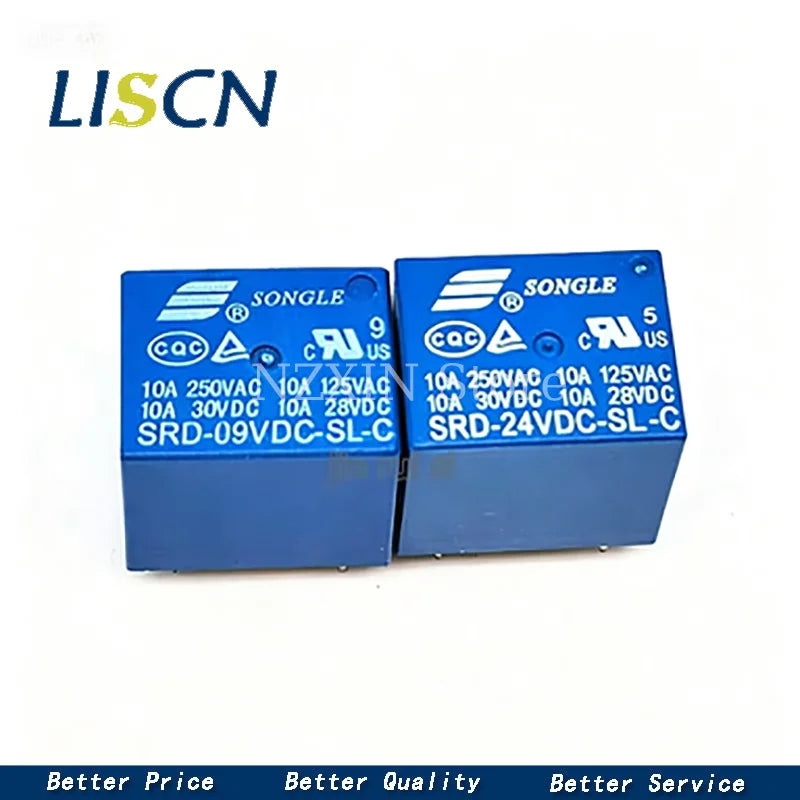 5PCS Relay SRD-03VDC-SL-C SRD-05VDC-SL-C SRD-24VDC-SL-C SRD-12VDC-SL-C 3V 5V 6V 9V 12V 24V 48V 10A 250VAC 5PIN Relays Relais