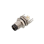 CAZN M8 Angled Male Back Mount Socket 3/4/5/6/8 Core Aviation Plug IP67/68 Waterproof Welding PCB Connector