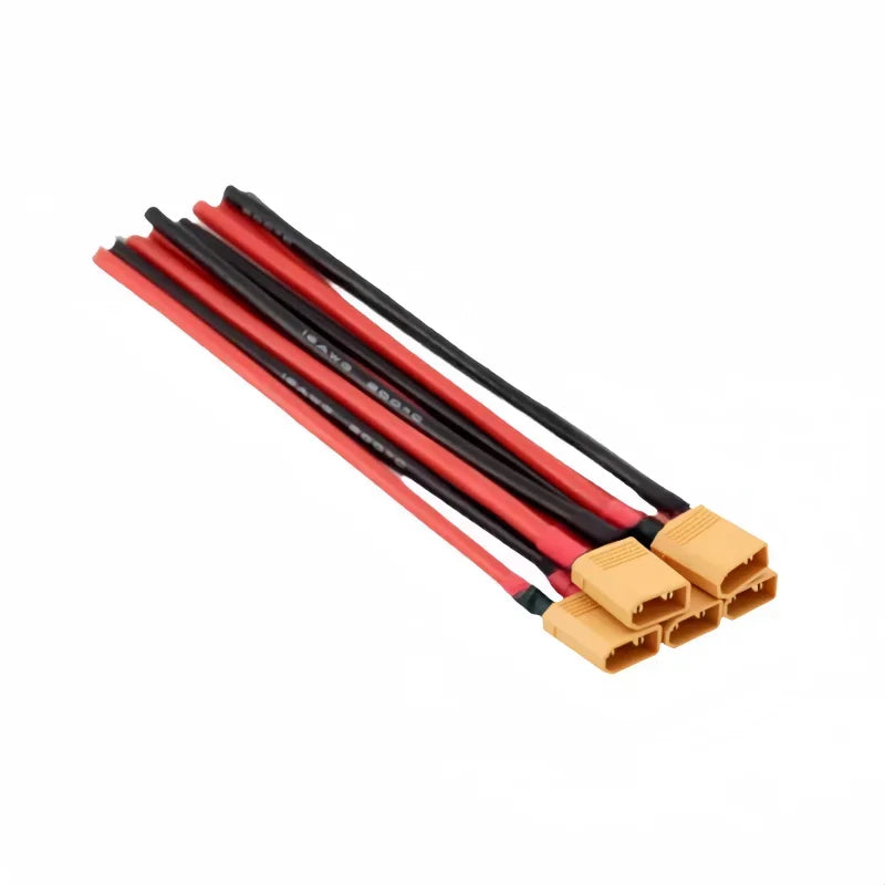 XT30 Pigtail Plug Male and Female Connector with 100mm 16AWG Tinned Wire Cable for RC Fixed wing Lipo Battery FPV Drone charger