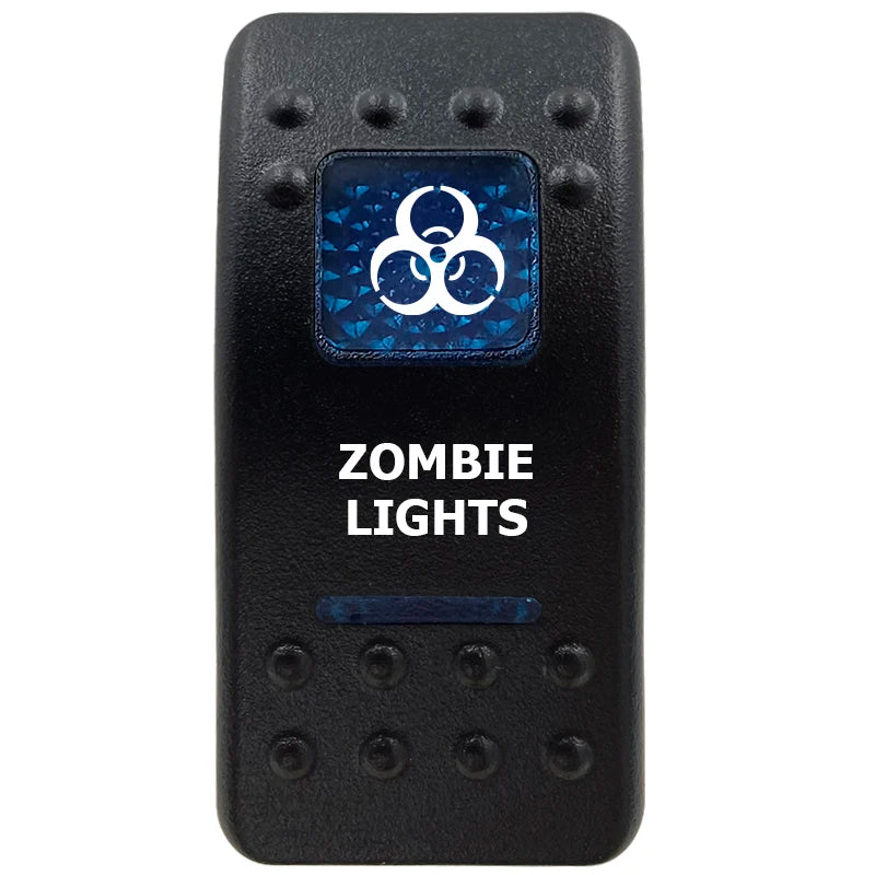 12V Marine Grade Rocker Switch SPST/ON OFF, DPDT/(ON) OFF (ON) Blue Led Light Bar for Carling ARB NARVA Replace Waterproof IP66