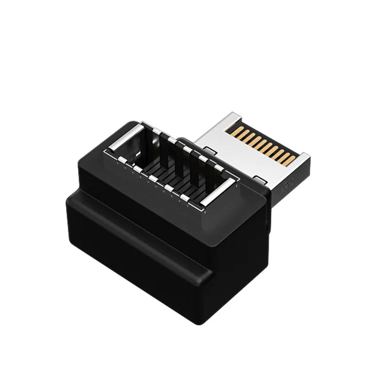 USB 3.1 Front Panel Header USB Type E to Type C Female Male Cable Adapter 90 Degree USB C to USB E to USB 3.0 A Female Connector