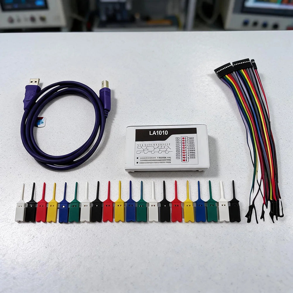 LA1010 16 Channel For Logic Analyzer 100MHz Sampling Rate For Protocol Debugging UART I2C For SPI For RS232 Electronic Testing