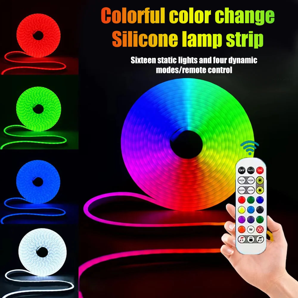 WISCOLOR WIFI RGBIC LED Neon Rope Lights Waterproof Music sync voice control Support Smart Life/TUYA/Alexa For Home Decoration