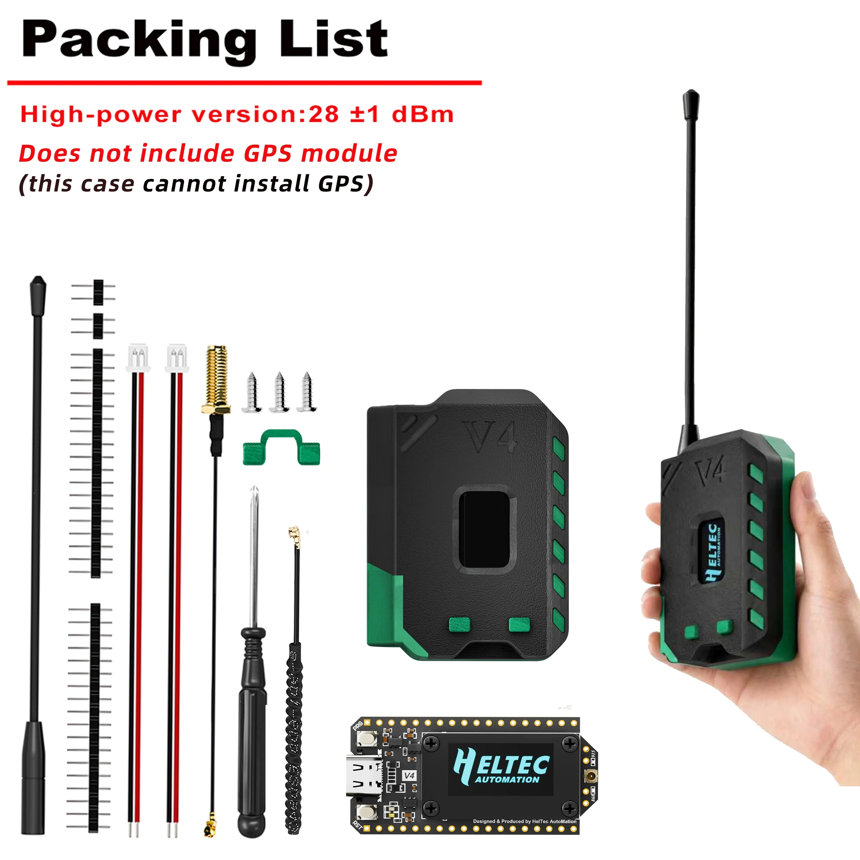 Heltec LoRa 32 V4 Meshtastic GPS ESP32 WIFI+BLE SX1262 LoRa 0.96inch OLED Solar Powered Dev-Board for IoT Smart Home