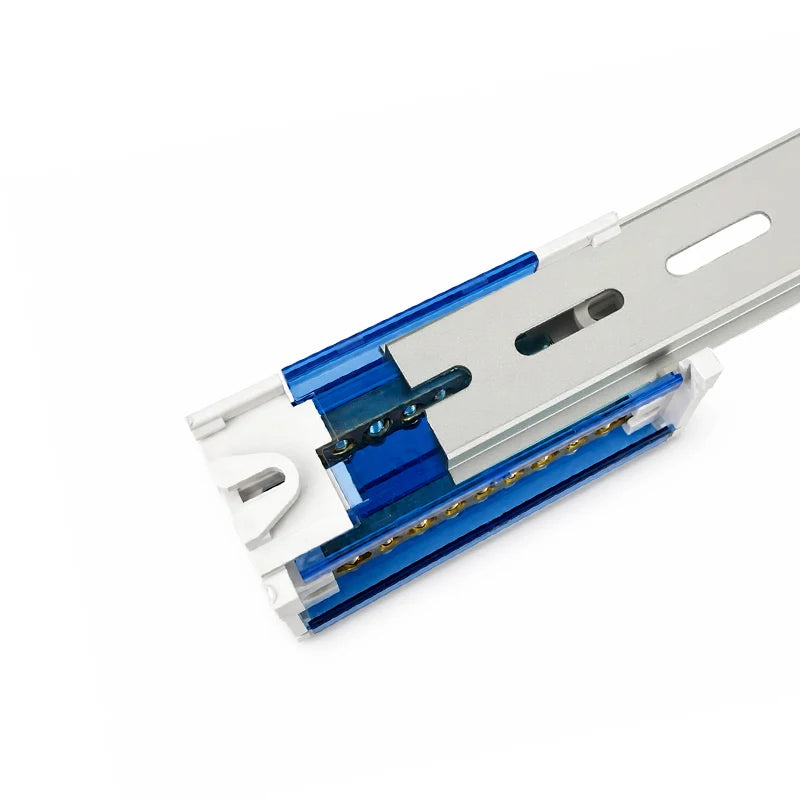 WKH-207/211/215/407/411/415 DIN Rail Distribution Block Multiple Input Output Screw Terminal Electrical Power Junction Box