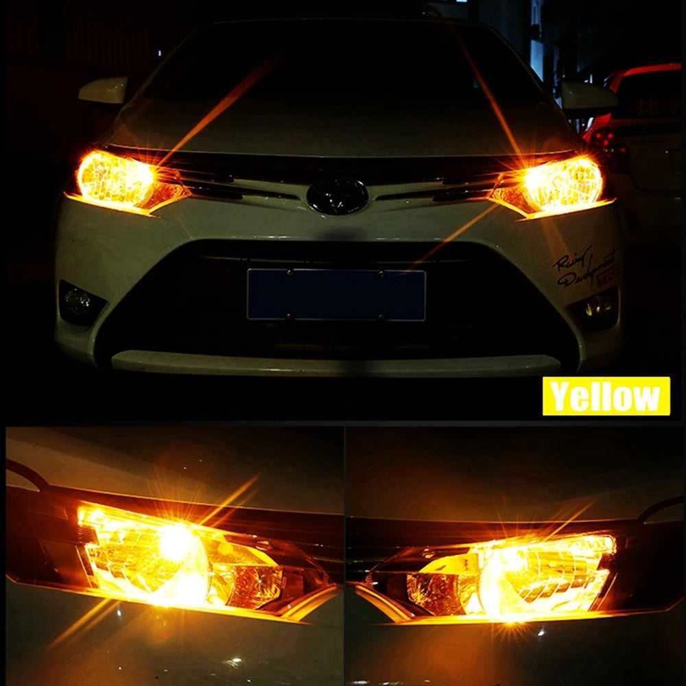 2PCS T10 W5W Super Bright High Quality LED Parking Lights Car Dome Reading Lamps WY5W Auto Turn Side Bulbs Warm White Red Yellow