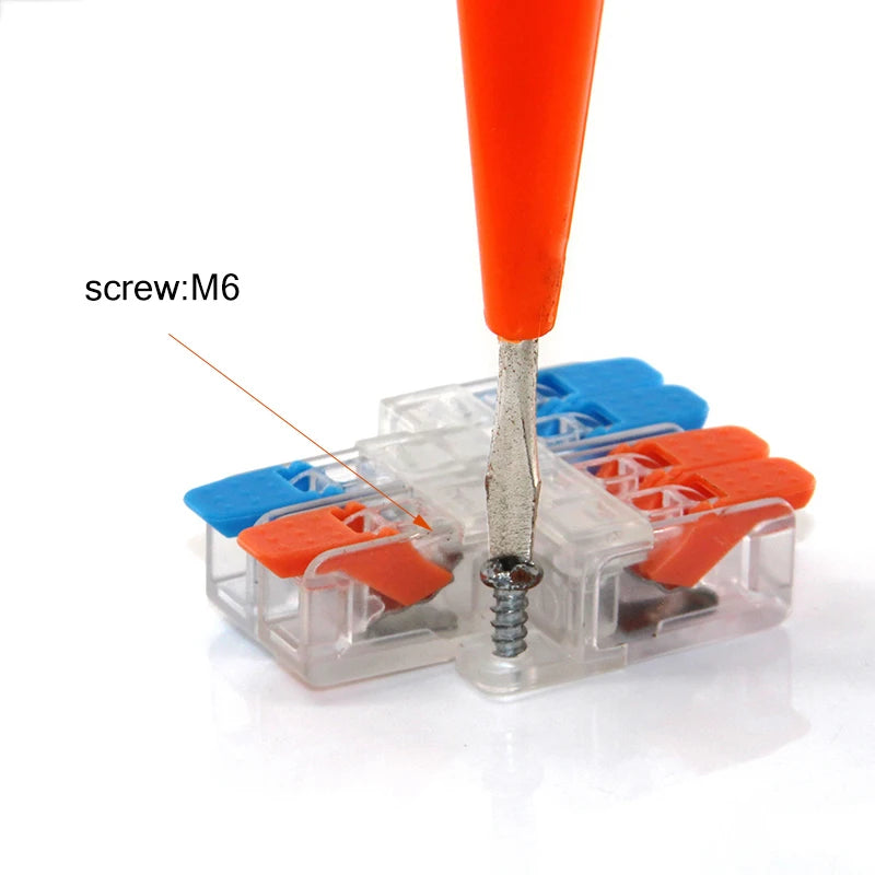 High Power 6mm² Fast Wire Electrical Connectors Universal Compact Splitter Push-in  Cable Wire Connector Fast Terminal Block