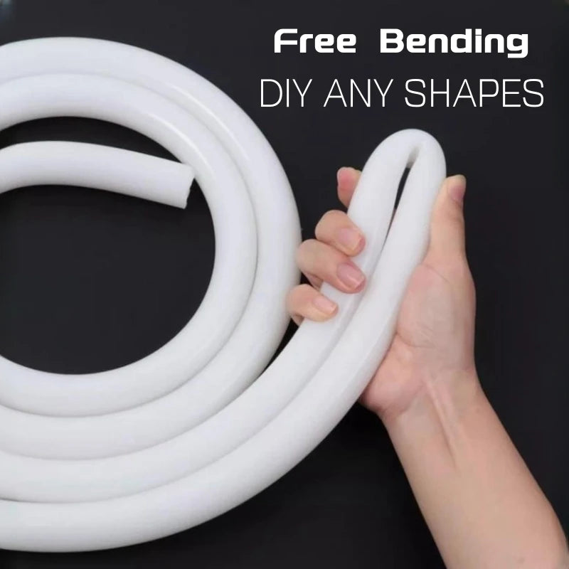 Round Flexible LED Neon Rope Lamp Silicone Tube 180/270/360° Tape Lamp Diffuser For WS2811 WS2815 Outdoor Decor Neon Strip Light
