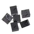 5PCS 4Pin 5Pin Relay  PCB Type Black Automobile Relay SRA-05VDC-AL SRA-12VDC-CL SRA-24VDC-CL 5V 12V 24V 20A DC Power