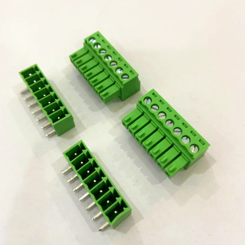 5pairs of plug-in terminal blocks 15EDG-3.81mm with a spacing of 3.5mm green Phoenix connector PCB solder board connector