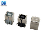 5pcs Square USB-B Type Female Socket 90/180 Degrees 4Pin Right Angle PCB Welding Connector For USB D-type Printer Interface
