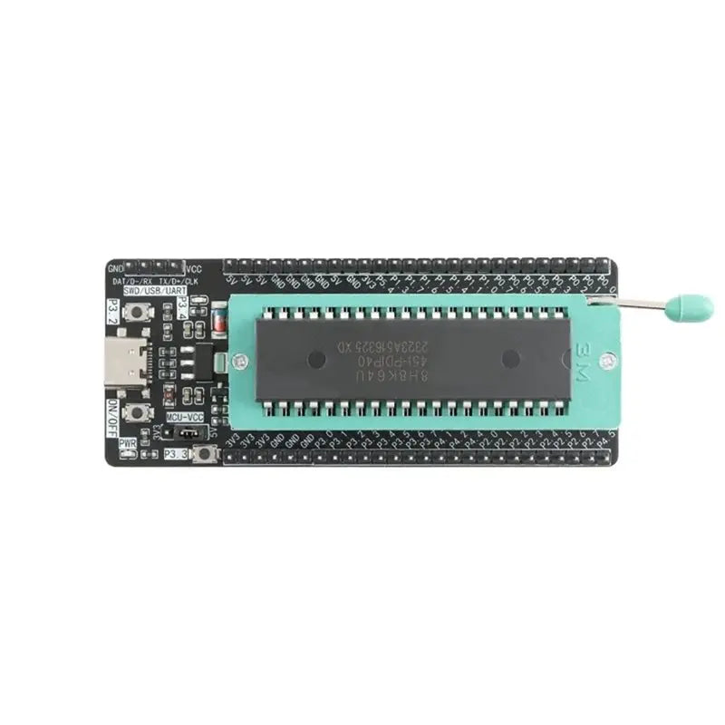 ABZZ-STC8H8K64U Core Board 8051 Microcontroller Core Learning Development Board USB Download Simulation Burning Seat
