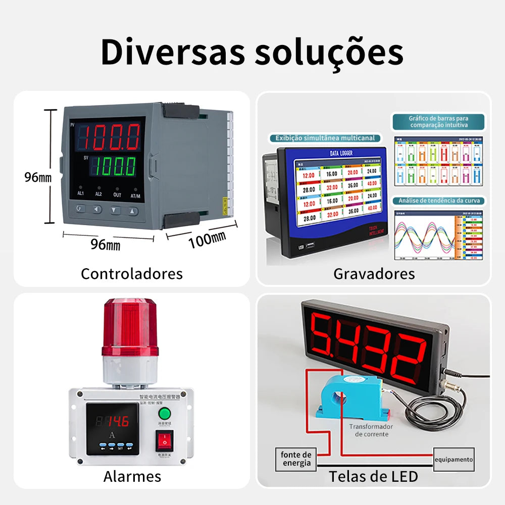 Closed Loop Hall Effect Current Sensor AC DC Current Transmitter 5A 10A 100A 200A 4-20mA 0-10V Non Contact Current Transducer