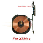 Wireless Charging Chip Coil Sticker With Volume Flex For iPhone X XR XS 11 Pro Max Wireless Charger Panel Repair (1PC)