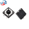 12*12*7.3MM Tactile Push Button Switch Momentary Micro switch button Tact Cap White Black Yellow Blue Red for Arduino Switch