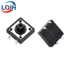 12*12*7.3MM Tactile Push Button Switch Momentary Micro switch button Tact Cap White Black Yellow Blue Red for Arduino Switch