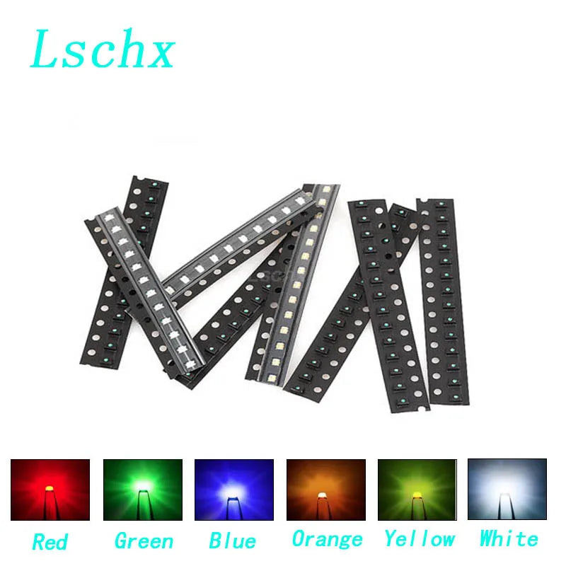 1Reel 3000pcs 0805 SMD LED diodes light yellow red green blue White Hot sale