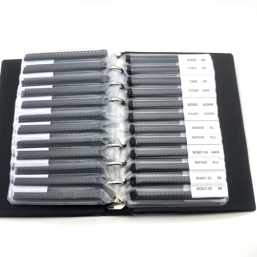 87/111 Values SOT-23 25/50PCS SMD SMT NPN PNP SOD 5551 2222 TL431 BC807 BC817 Transistor Diode Assortment Book Kit