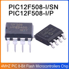 1/5/20PCS PIC12F508-I/P DIP-8 PIC12F508-I/SN SOP-8 12F508 4MHZ PIC 8-Bit Flash Microcontrollers Chip