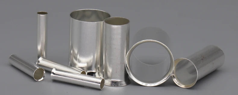 EN Copper Electrical Wire Non-Insulated Naked Sleeve Tubular Crimpare Connectors Tube Cord End Ferrules Cable Lug Crimp Terminal