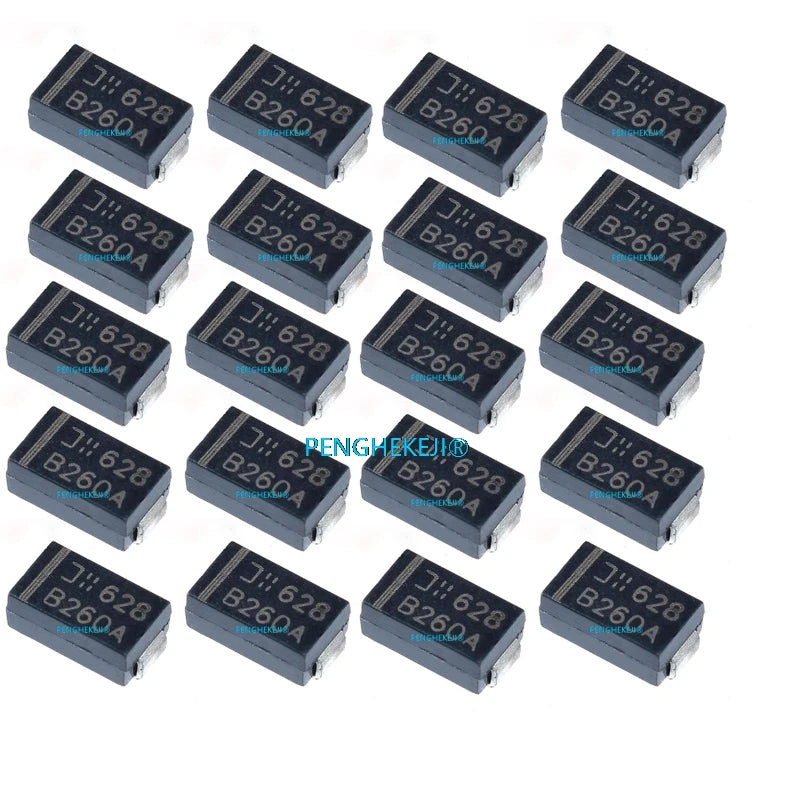 10/20/30PCS B260A-13-F B260A screen printing: B260A packaged SMA Schottky diode
