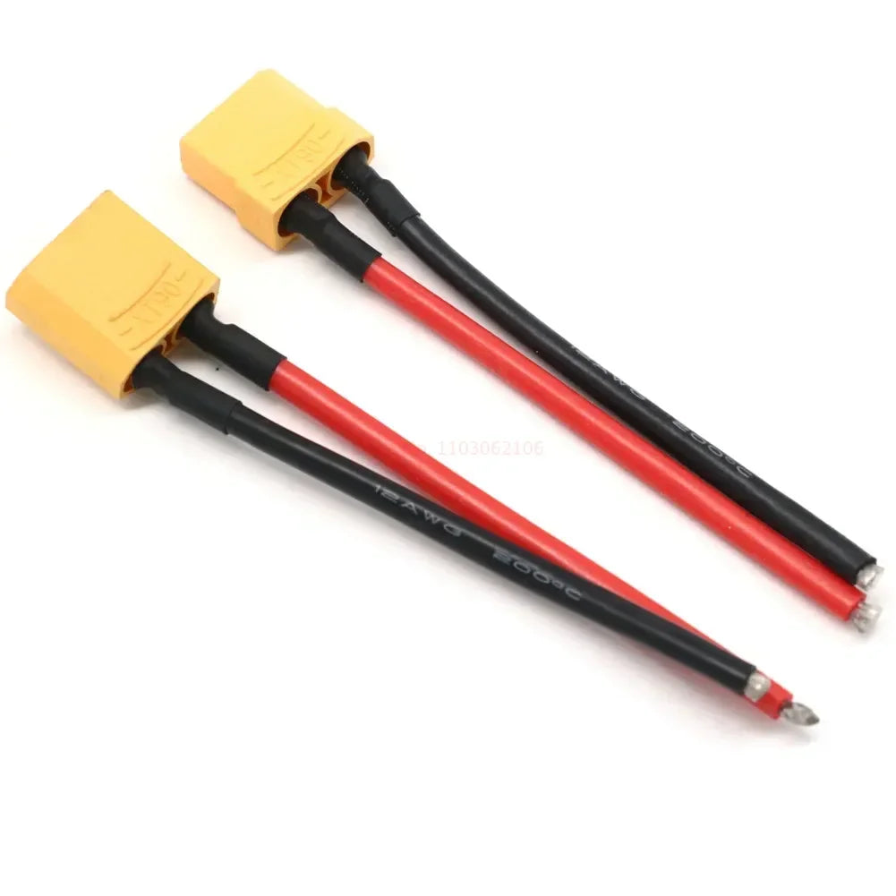 Xt60 Xt30 T Xt90 Mpx Plug Connector Male / Female Connector Plug With 12/14 /16awg Silicone Wire 100mm For Rc Battery Cable
