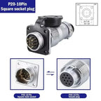 PLS20 Aviation Connector WS20 TP20 Opening Diameter 20mm 2/3/4/5/6/7/8/9/10/12 Pin Male Female Aviation Plug Aviation Socket