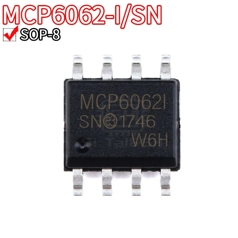 SOP-8 Surface Mount Amplifier Chip 5 Pieces MCP6L2-I/SN MCP601 MCP2551 MCP6002 MCP6032 MCP6052 MCP6062 MCP6L02 MCP6442-I/SN