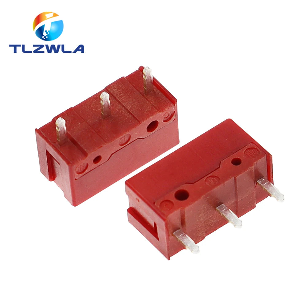 Kailh Red Micro Switch 60M Life Gaming Mouse Micro Switch 3 Pin Red Dot Used On Computer Mice Left Right Button GM4.0