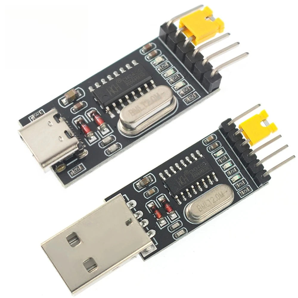 CH340G USB To TTL Converter Module 3.3V 5V Type-C Male/female Serial Port Module USB To Serial Board for Arduino