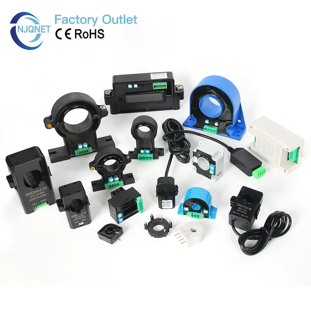 Hall Effect Current Transducer QNDBK1-21 AC 50A 100A 200A 300A / 5V 10V DC Hall Current Sensor Split Core Current Transformer CT