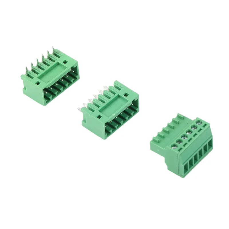 10Pairs 15EDG 2.54 mm KF2EDG PCB Screw Terminal Block Connector Right Angle/ Straight Needle Plug Pin Header Socket 2-12 Pin