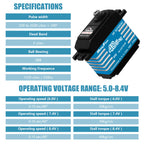 HF3240SMG Digital Servo 40KG High Torque Brushless Motor Metal Gear 180 Degre Steering Gear Heavy Duty RC Crawler Robot DIY Part