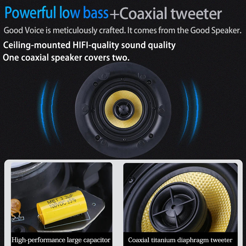 speakers 4inch embedded speakers - Passive audio system - High-fidelity ceiling speakers - Home Living room, hotel use