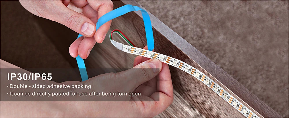5050 RGB LED Strip Addressable DC 5V 3pin WS2812B IC 30 LEDs/M 60LEDs/M IP30 IP65 Lamp Waterproof Light Tape Chip LED 5M Digital