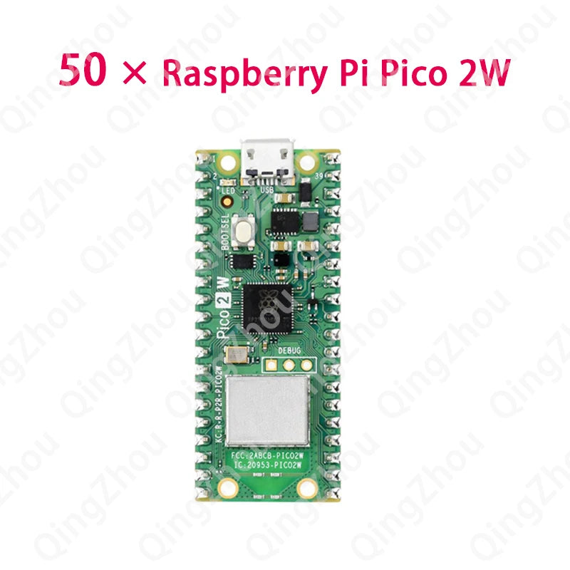 Raspberry Pi Pico 2‑W controller, featuring a dual‑core dual‑architecture processor with Wi‑Fi and Bluetooth support. Bulk purch