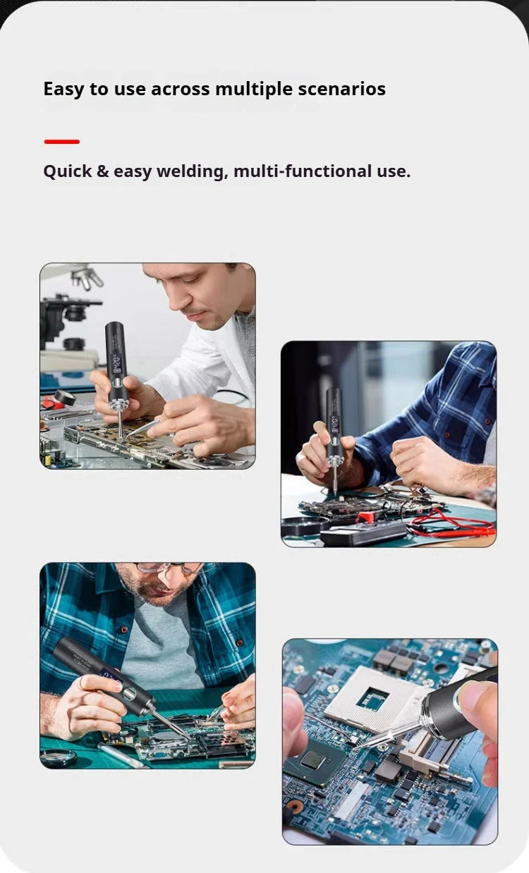 Canoyu radio soldering iron usb charging intelligent digital display portable household repair soldering iron welding pen
