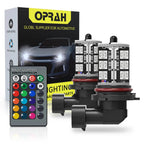 2pcs LED Fog Light H8 H11 H3 H7 5050SMD 9005 Hb3 H27 880 881 RGB Colorful 5050 H1 Bulbs Car Front Fog Lights Remote 12V White