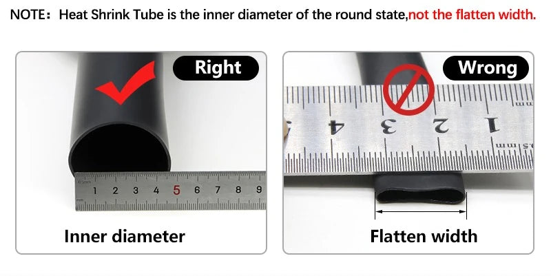 1/2/5M 4:1 Shrinking Ratio With Glue Heat Shrink Tube 4 ~ 52mm Polyolefin Adhesive Wire Cable Sleeving Dual Wall Thicken Tubing
