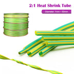 Yellow Green 2:1 Heat Shrink Tube Dia 1mm ~ 50mm Polyolefin PE DIY Cable Repair Shrinkable Tubing Case Sleeve Wire Sheath Wrap
