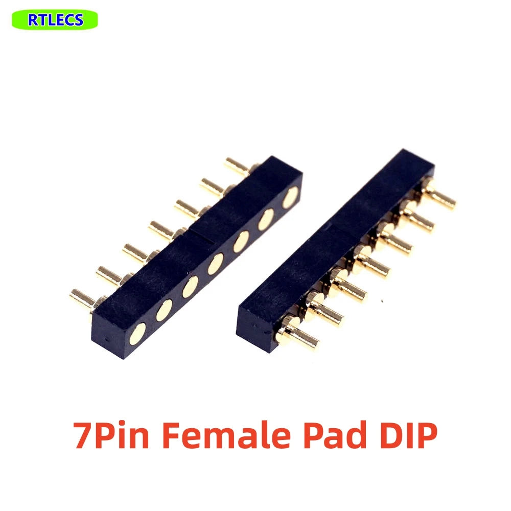 5 Pcs SMD Spring Loaded Pin Pogo Connector 2 3 4 5 6 7 8 10 Position Battery Contact 7.0mm Height 2.54 Grid Pad Modular Header