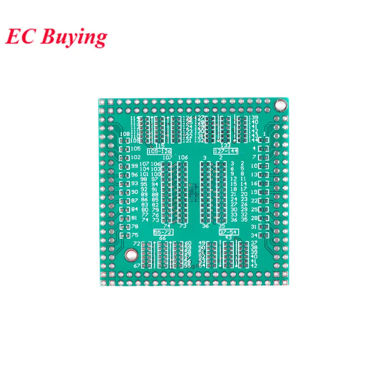 1-10Pcs QFP EQFP TQFP LQFP144 LQFP128 SMD Turn DIP Adapter PCB Pinboard SMT to DIP128/144 Converter 0.5mm Pitch IC Test Transfer