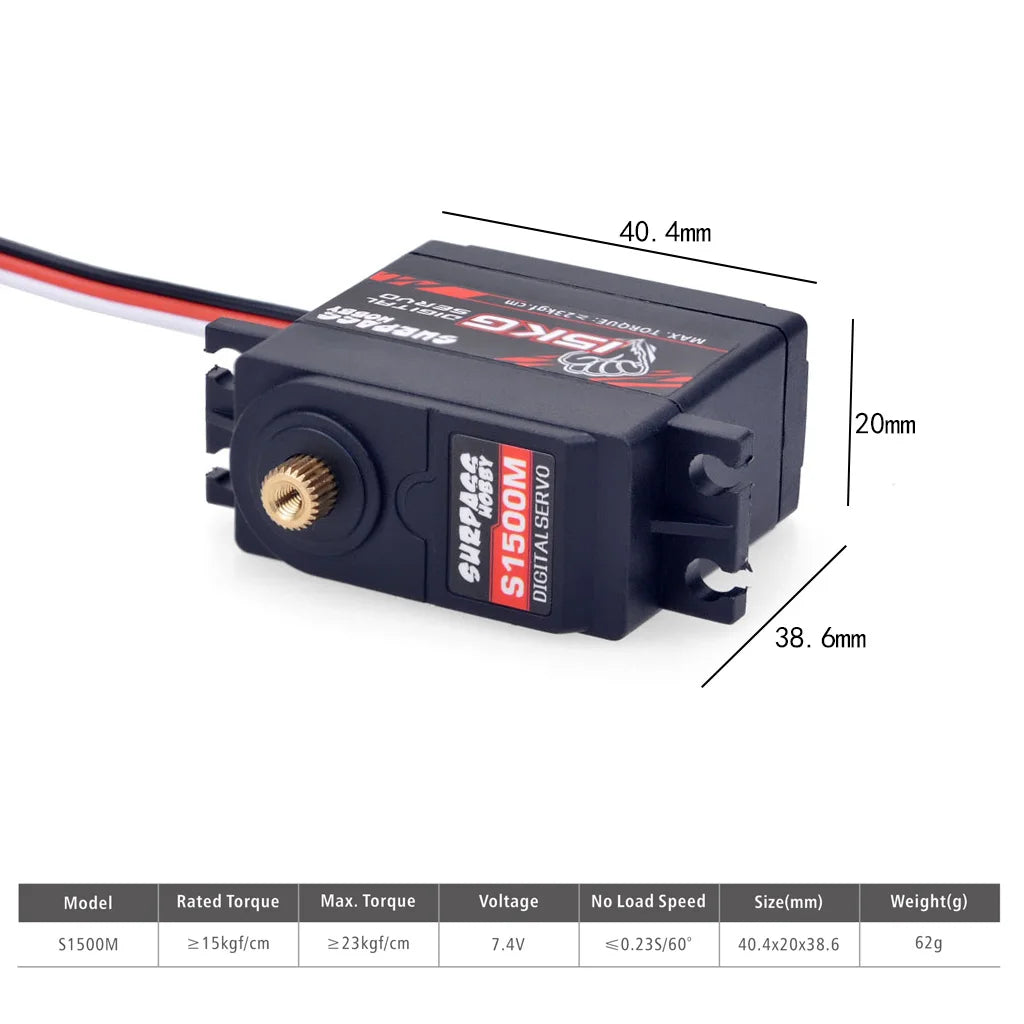 SURPASS HOBBY 9G 17G 25G 6KG 9KG 15KG 20KG Metal Gear Digital Motor RC Servo for Car Plane Robot Boat Model Wltoys Axial SCX24