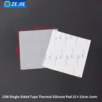 Thermal Pad Silicone Sheet with Adhesive Backing, Silicone Grease, CPU GPU Memory Cooling, Laptop GPU North‑South Bridge Heat Di